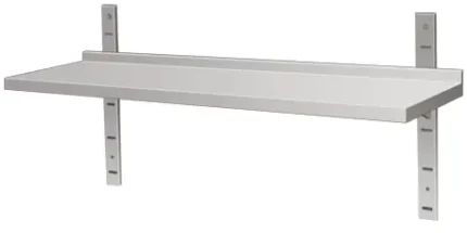 Rustfri vegghylle, enkel 150x30x35 cm